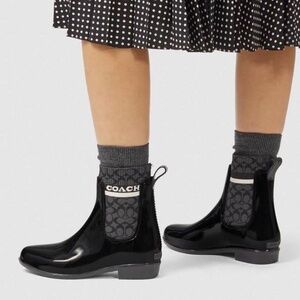 Coach Rivington Logo Chelsea Rain Boots